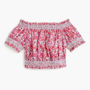 NWT J.Crew Liberty Print Crop Top, Size Small.